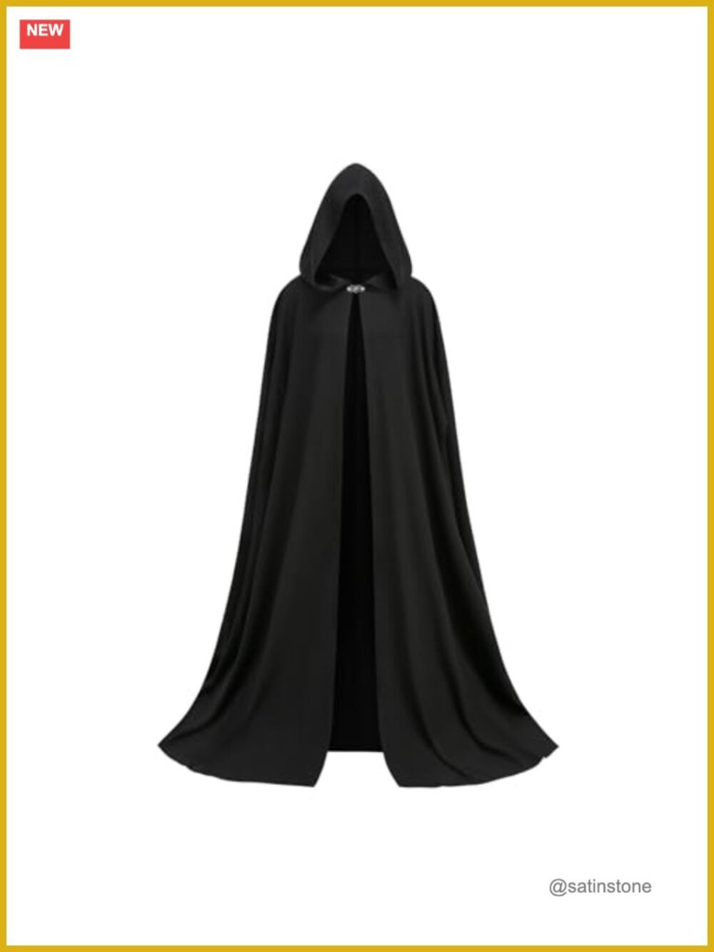 Womens Renaissance Hooded Cape Arm Holes Medieval Cloak Halloween Costume
